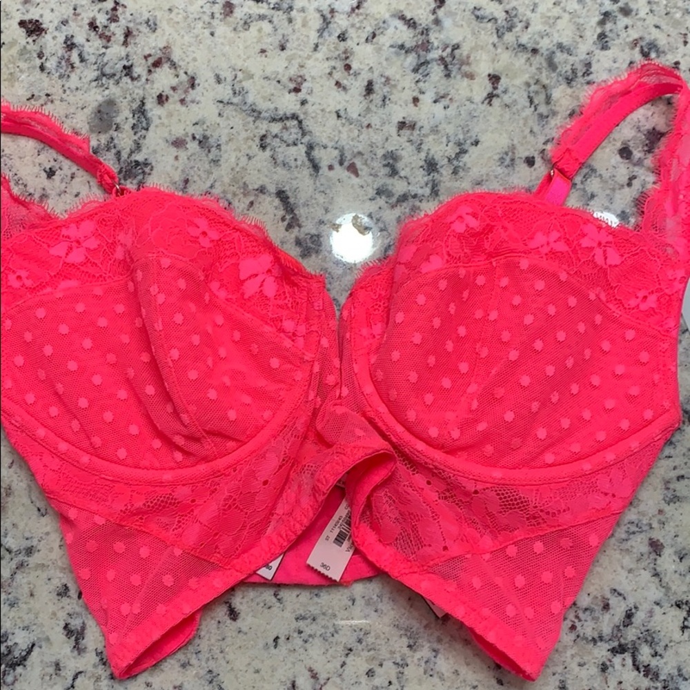 NEON PINK PLUNGE “V” VICTORIA SECRET BRA